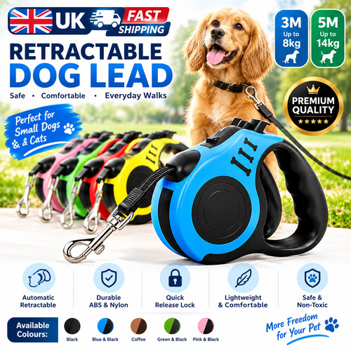 Retractable dog lead - 3m,