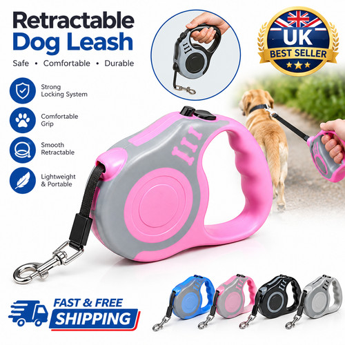 Retractable dog lead 8m - retractable, 3m
