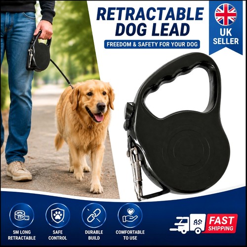 Retractable dog lead leash - 5m,