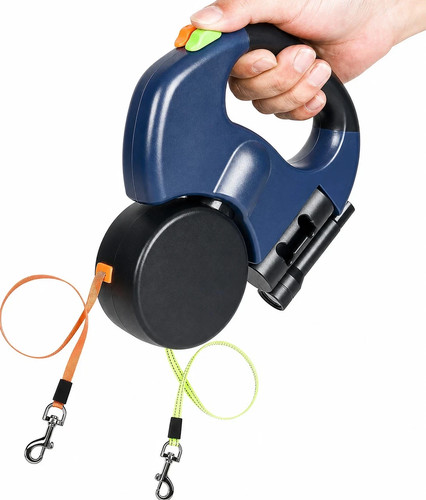 Dual pet leash retractable - dual,