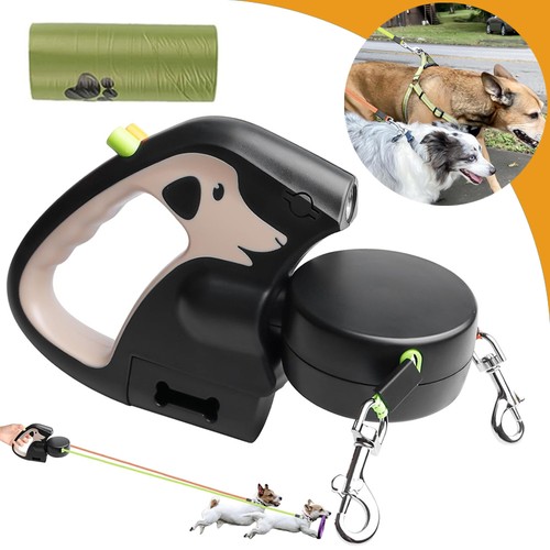 Double retractable dog - retractable,