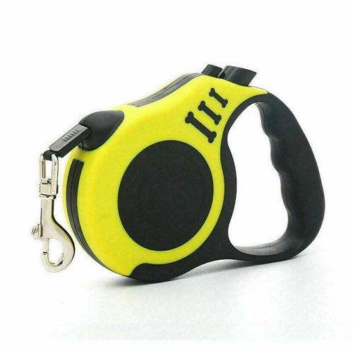 Yellow retractable dog lead - retractable,