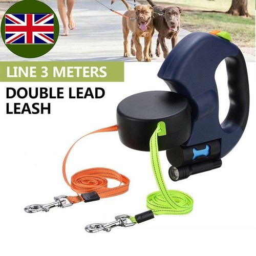 Double retractable dog lead - retractable,