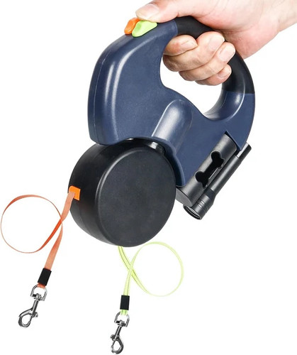 Dual dog leash flashlight - leash,
