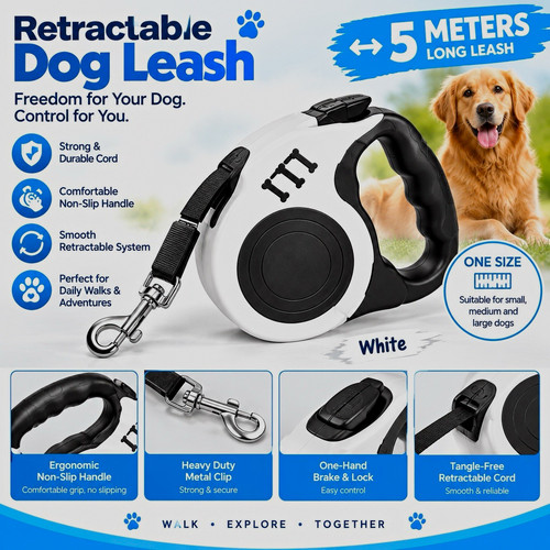 Retractable nylon dog - retractable,