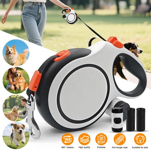 Retractable dog lead - 8m,